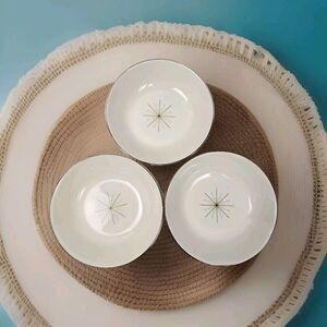 Modern Star Atomic MCM Homer Laughlin TST Dessert  Fruit Bowls (3)‎ USA 50s 60s